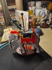 Vtg 1988 Franklin Mint Treasury of Carousel Art Animals Porcelain Elephant 6”