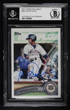 BAS 2011 Topps Pro Debut Khris Davis #287 BGS Authentic Auto ow6