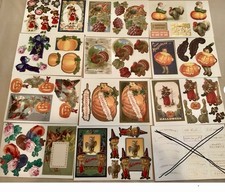 Anna Griffin Vintage Fall Halloween Decoupage Die Cuts 11 Sheets