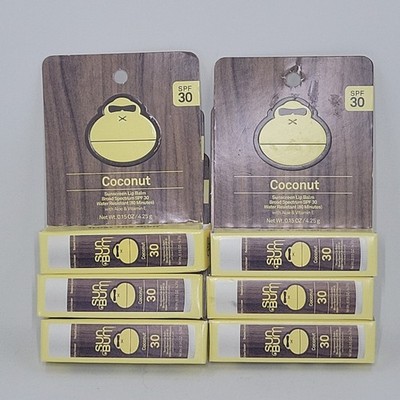 Sun Bum SPF 30 Broad Spectrum Lip Balm Coconut- 6 Pk Exp 9/2027