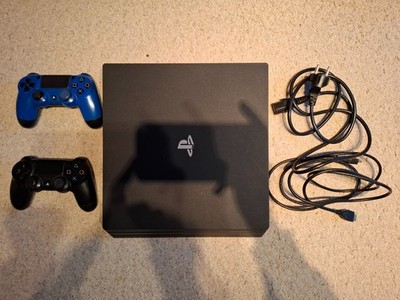 Sony PlayStation 4 Pro 1TB | Jet Black | 2×Original Controller | Software 13.02
