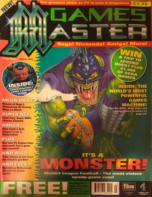 GAMES MASTER MAGAZINE  ISSUE 3 - MARCH 1993 RETRO VIDEO GAME MAGAZINE