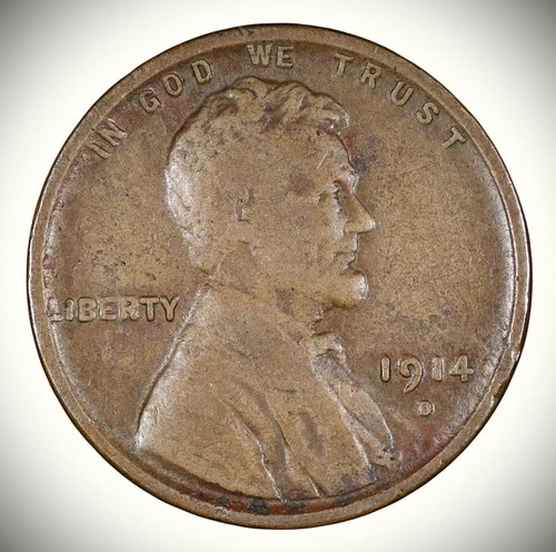 1914 D • Lincoln Wheat Cent 1C - VF++++ 100% Original *Key Date!* #82