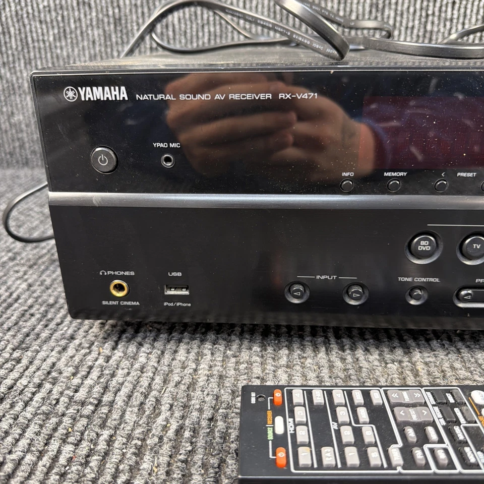 Yamaha RX-V471 5.1 Channel Home Theater AV HDMI Receiver w/Remote Bundle - Image 2 of 4