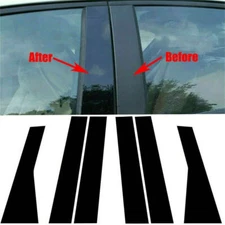 6Pc Door Pillar Post Side Cover Stickers Black For Jeep Grand Cherokee 2011-2021