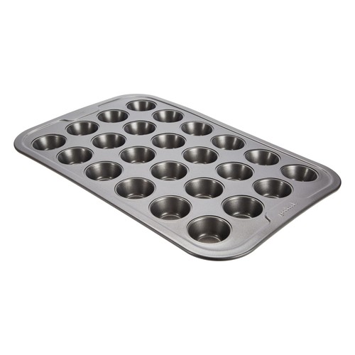24 Tassen PRO Antihaft Mini Muffinform Stahlgrau für perfekte Muffins KOSTENLOSER VERSAND