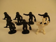 Lot 8 Marx Figures Black Space Men Astronauts White Alien Tom Corbett Rex Mars