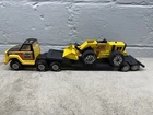 Vintage 1979 Tonka Stone's Quarry Gravel Truck/Flatbed trailer/Loader