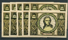 Rudolstadt 10 Scheine Notgeld ...........................................2/17246