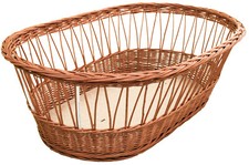 Amigos Baby Weidenkorb Moseskorb , Naturprodukt, unbehandelt
