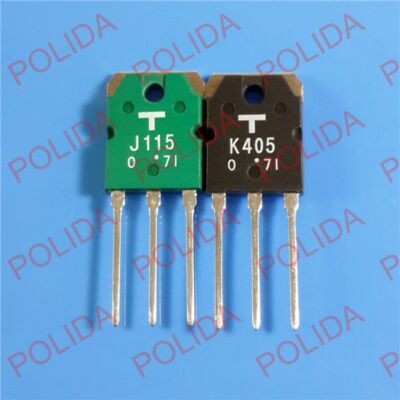 2SJ115-Y 20個+2SK405-Y 20個 東芝 J115+K405 1PAIR Transistor TOSHIBA TO-3P 2SJ115/2SK405 J115/K405 100