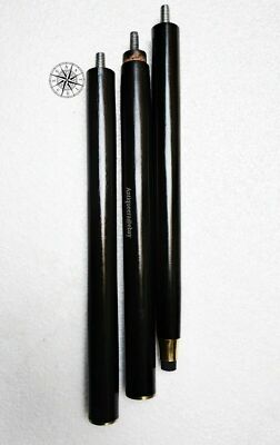 Bâton De Marche Vintage 3 Plis En Bois Et Laiton - Neuf, Hauteur Réglable ~36 Pouces