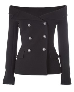 off the shoulder blazer jacket