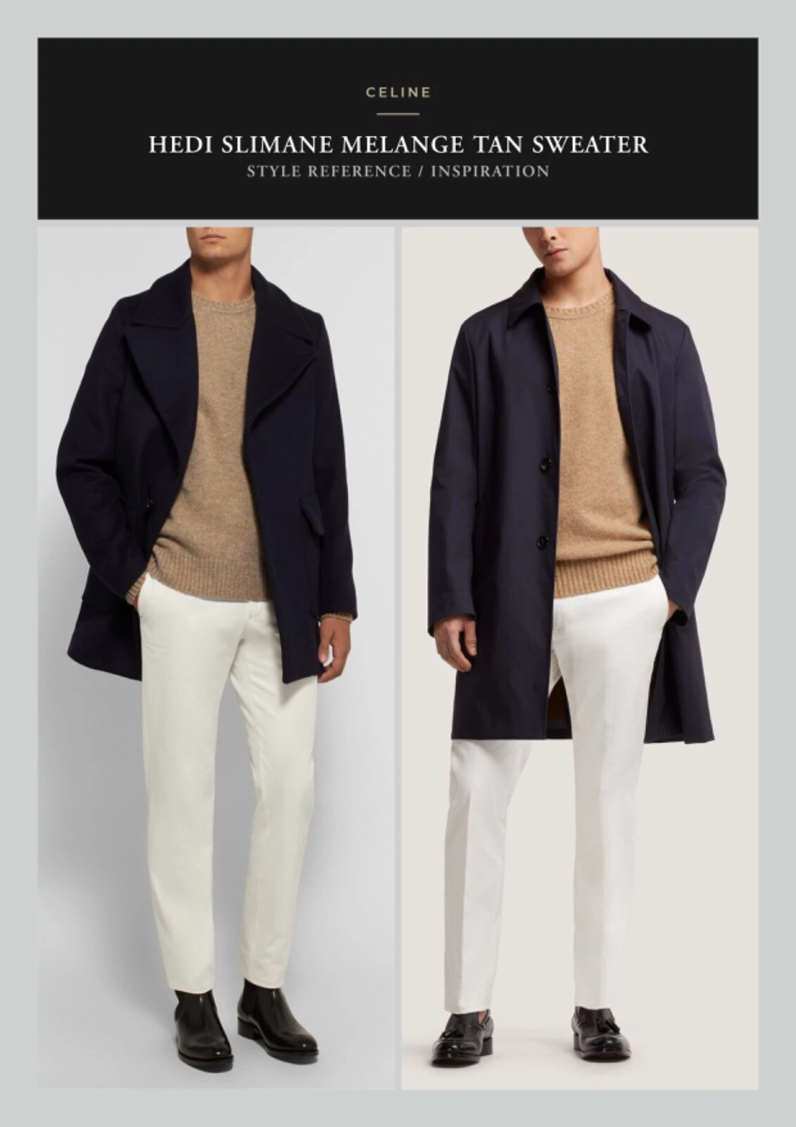 Maglione Best Dressed $1.500 con tasse Hedi Slimane CELINE Melange Lana lana marrone