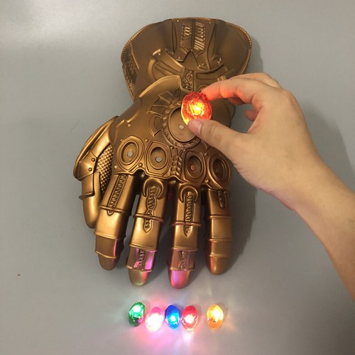 The Thanos Infinity Gauntlet Gloves Hulk LED Light Avengers Iron Man Cosplay PVC - Picture 1 of 34