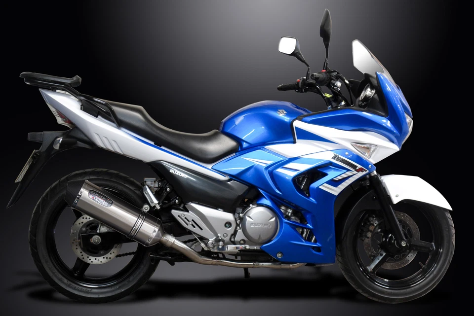 Silenciador de escape completo de acero inoxidable X-Oval Suzuki GW250 Inazuma 2013-17 2-1 13,5" Foto 4 de 4