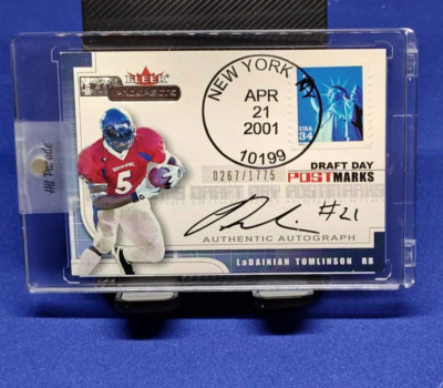 2001 Fleer Hot Prospects 267/1775 LaDainian Tomlinson Rookie Auto RC HOF