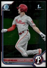 2022 Bowman #BCP-120 Logan Cerny Chrome Prospects Philadelphia Phillies