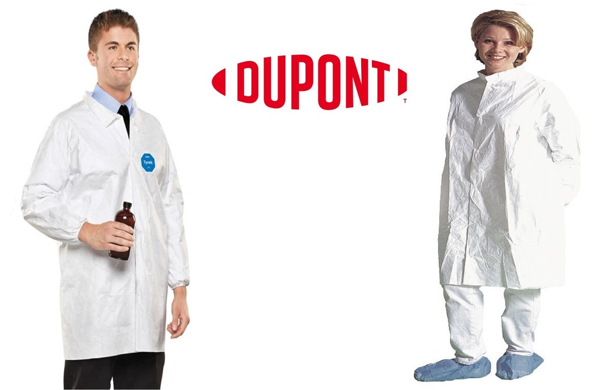 Labcoat Dupont Tyvek ISOCLEAN Disposable Frock Sterile MD Gown White  Unisex☣️👍