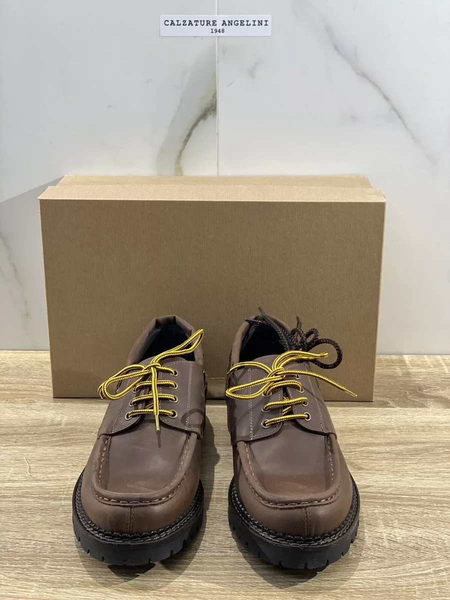 Brugnoli Mens Shoes Boat Shoes Leather Cigar Background Commando