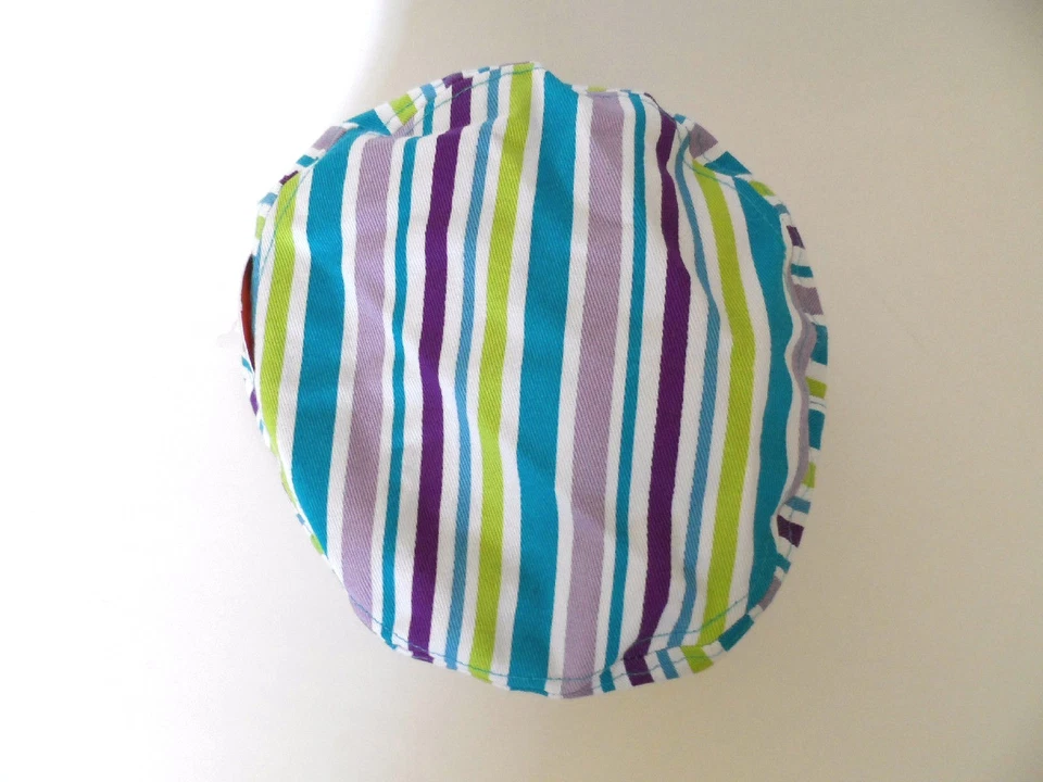 Nuevo sombrero para el sol para niños pequeños 100 % algodón a rayas - niños 3-7 () Foto 2 de 4