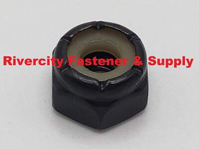 10-24 Nylon Insert Stop Nuts 10x24 Nuts #10 x 24 Lock Nut 10/24 Black Oxide