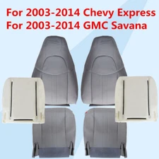 For 2003-2014 Chevy Express & GMC Savana Both Side Seat Cover Foam Cushion Gray