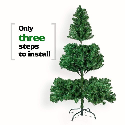 5.5/6/7/8 FT Artificial PVC Christmas Tree W/Stand Holiday Season Indoor Outdoor - Picture 8 of 19