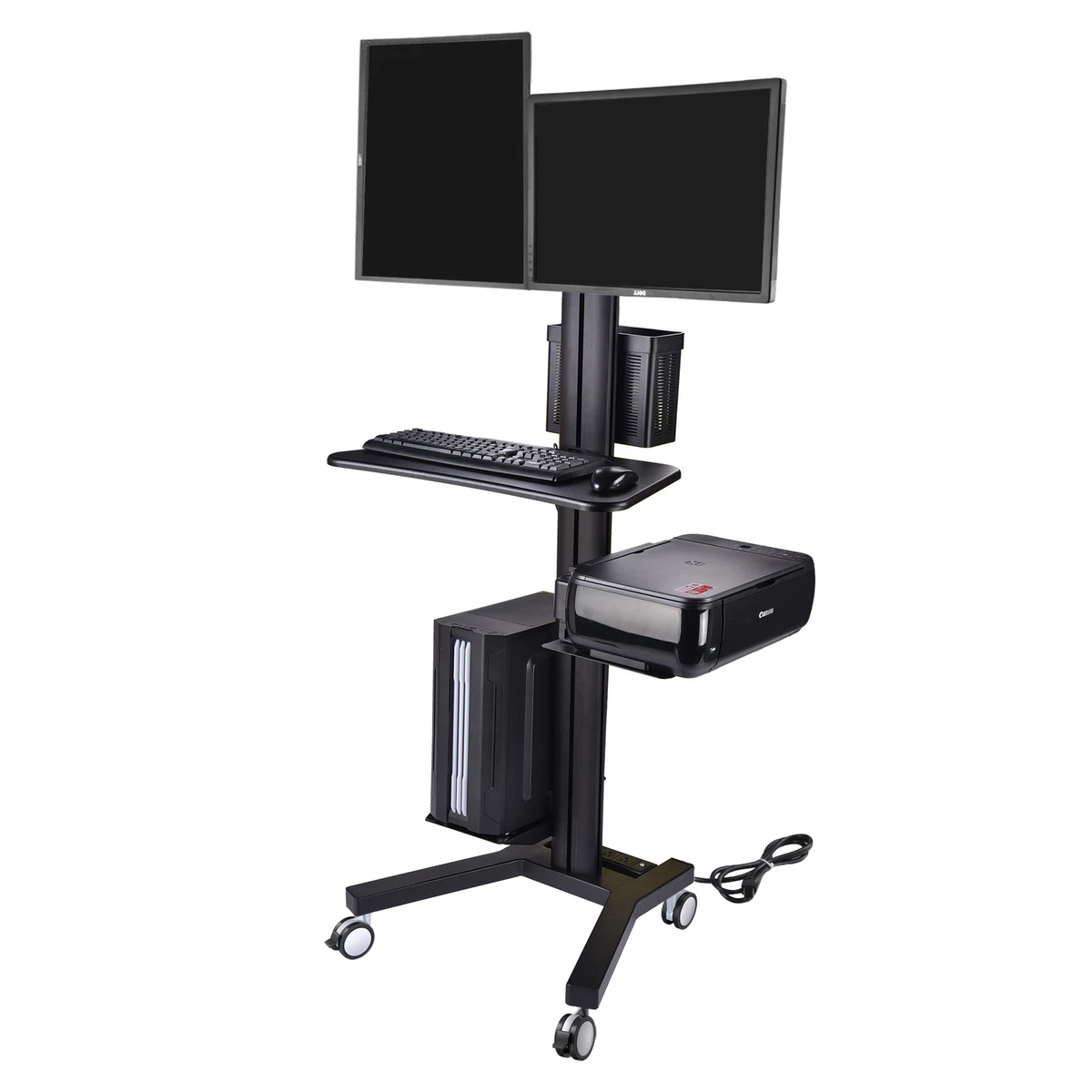 Desktop PC Mobile Cart Computer Workstaion Office Exhibition Shelf