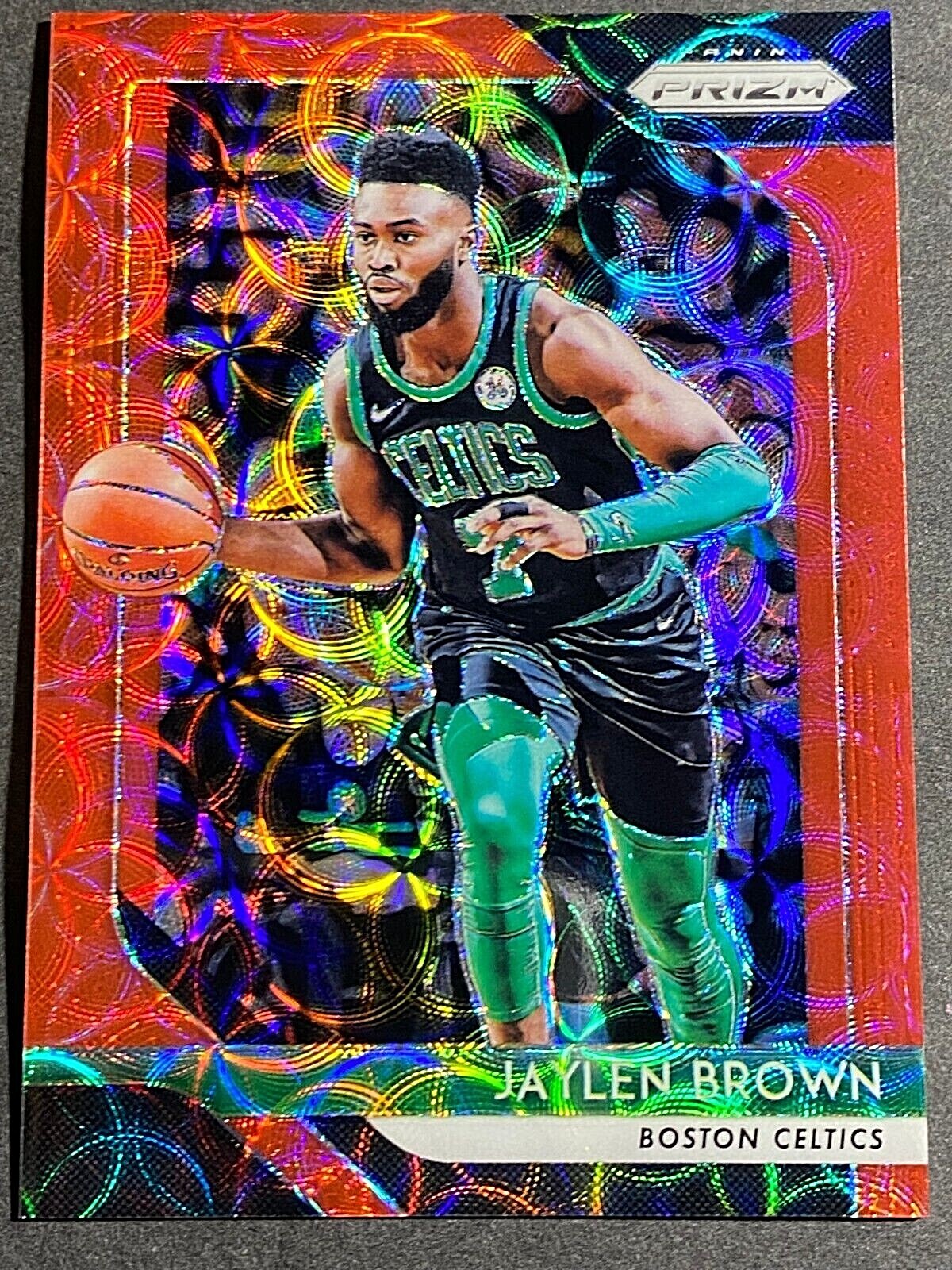 JAYLEN BROWN, 2018 PANINI 55/88 LIMITED EDITION, RED CHOICE PRIZM #108 NEAR MINT