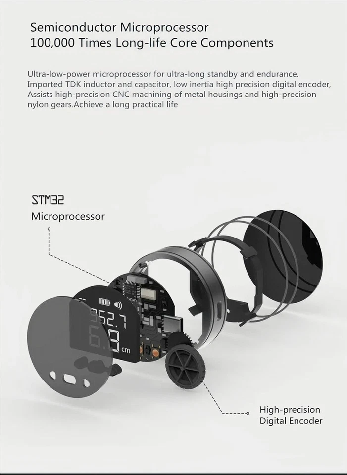 AtuMan Electronic Tape Measure Digital Ruler Rangefinder Display Rechargeable AU - Image 3 of 4