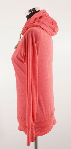 Naketano Women's Hoodie Sweatshirt S Red Pink Light Hood Jersey +Cotton A943 - Picture 4 of 5