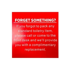 Forget Something? Sign: Hotel Toiletry Bathroom Sign |  Laser-Engraved Lettering