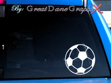 Soccer Ball (Custom Available) -Vinyl Decal Sticker -Color Choice -HIGH QUALITY