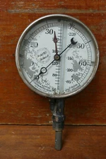 Antique Marshall Wells Hardware Jas P Marsh Combined Altitude Gauge Thermometer