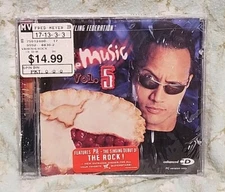 WWF: The Music, Vol. 5 Music 2001 (THE ROCK singing debut) brand NEW sealed