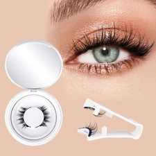 Reusable Natural Magnetic Eyelashes with Applicator No Glue Needed Lashes Kit US