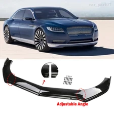 For Lincoln Glossy Black Car Front Bumper Lip Spoiler Splitter Diffuser Body Kit