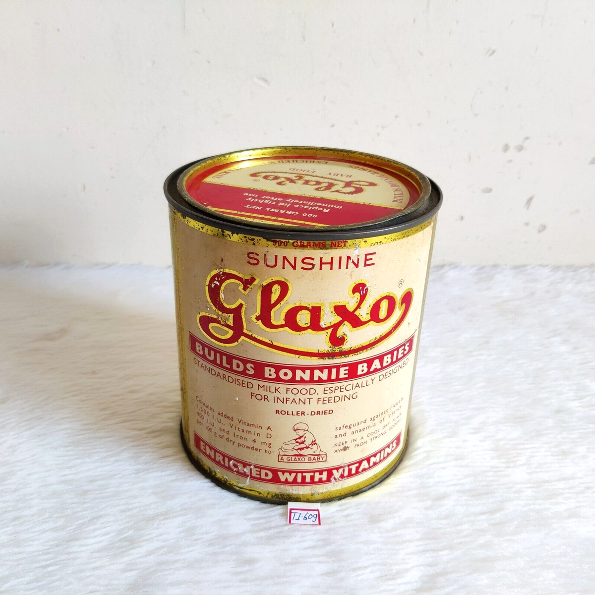 1930s Vintage Sunshine Glaxo Baby Food Advertising Decorative Tin