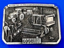 Case International A Fresh Team for Today's Farmer Tractor VTG 1985 Belt Buckle