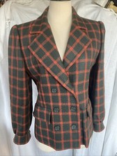 Vintage Givenchy Nouvelle Boutique Wool Blazer Jacket Tweed Double Breasted