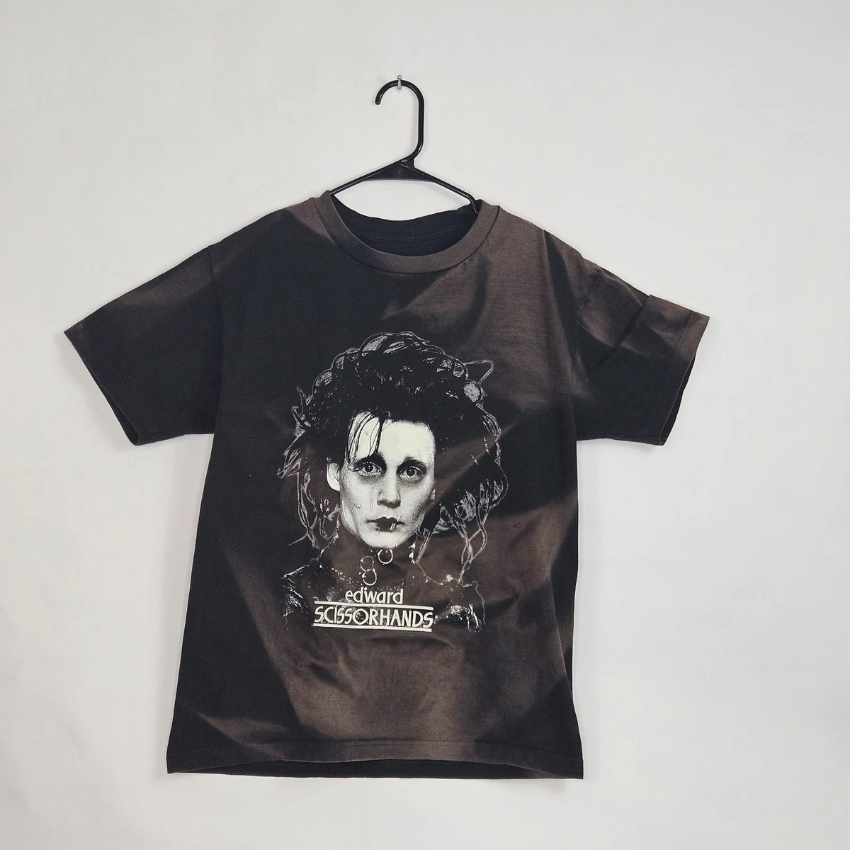 Tee-shirt Vintage Belton Edward Aux Mains D'Argent (1990) - Taille L, Blanc, Pièce Rare Promo Film !