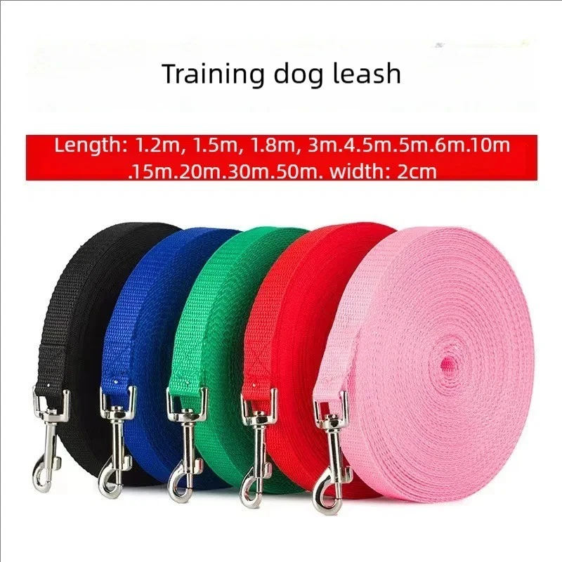 1.8M-30M Long Nylon Training Leash Dog Lead Pet Puppy Recall Rope Obedience Slip