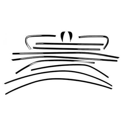 #ad Glossy Black Stainless Steel Window Strip Trim Chrome Delete for Toyota Camry... $99.72