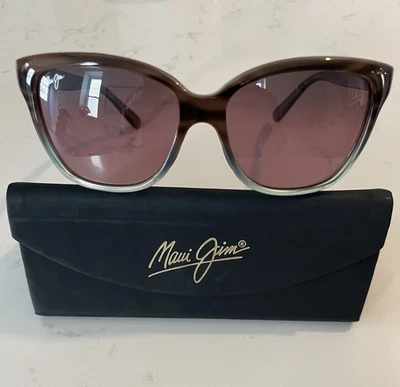 Maui Jim Starfish MJ744-22B Women's Oversized Brown/Purple Gradient Sunglasses - Image 1 of 4