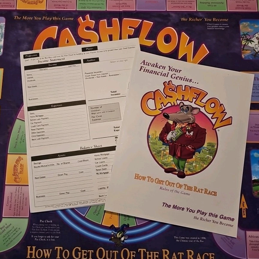 Cashflow Board Game Rich Dad Poor Dad Robert Kiyosaki, Complete - Image 3 of 4