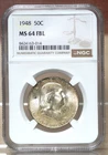 1948 FRANKLIN HALF DOLLAR NGC MS64 FBL FULL BELL LINES 163014