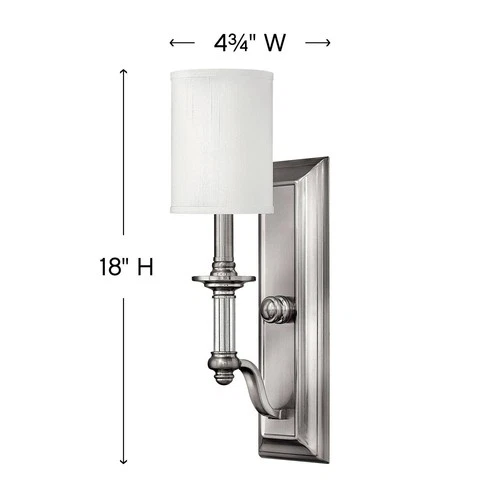 Hinkley Sussex 17 3/4" High Brushed Nickel Wall Sconce - Picture 5 of 6