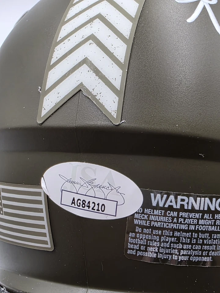 Joe Theismann Autographed/Signed Mini Helmet JSA Washington Commanders Salute - Image 3 of 4