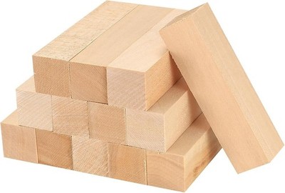 Carving Wood, Pack of 13 Basswood Wooden Blocks for Carving, Untreated Carvin...
